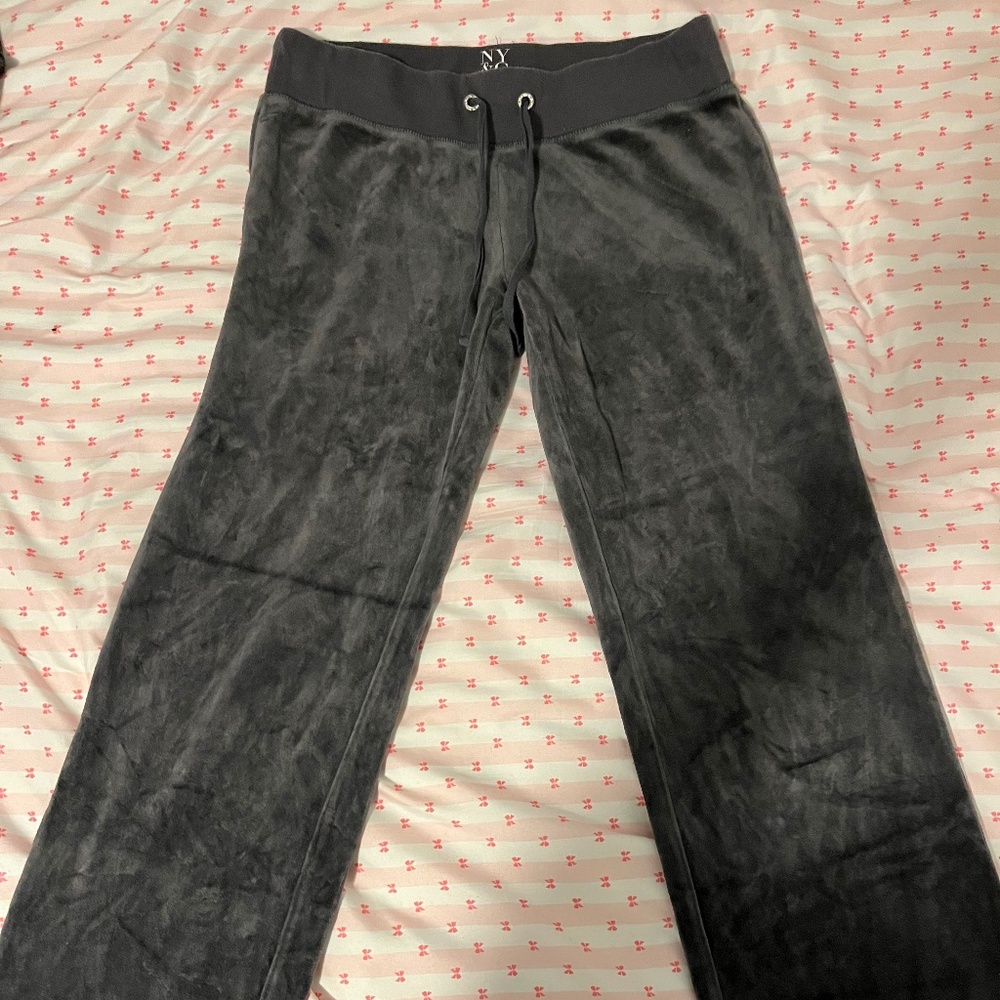Grey low rise track pants
